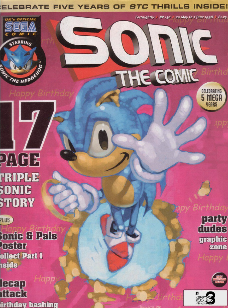 Sonic - The Comic Issue No. 130 Cover Page